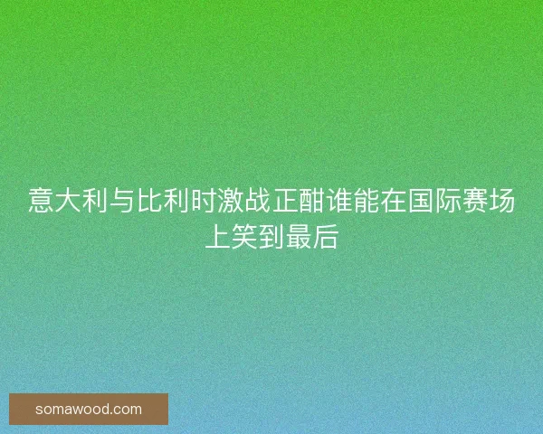 意大利与比利时激战正酣谁能在国际赛场上笑到最后